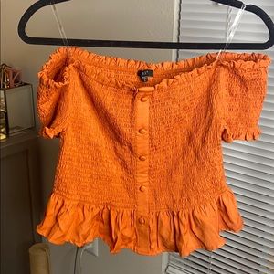 Orange babydoll top